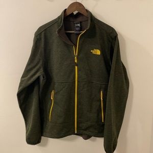 North face men’s olive green zip up sweatshirt hoodie Large